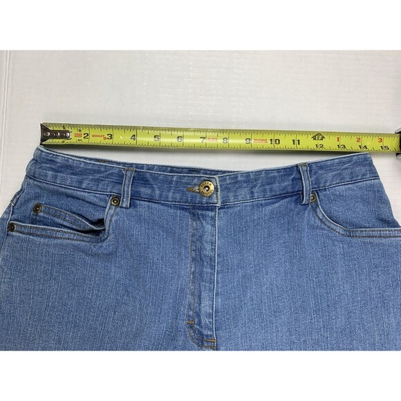 Susan Bristol Women 6 Capri Denim Pants Blue Embroidered Beaded Stretch W29 L22 - Picture 6 of 11